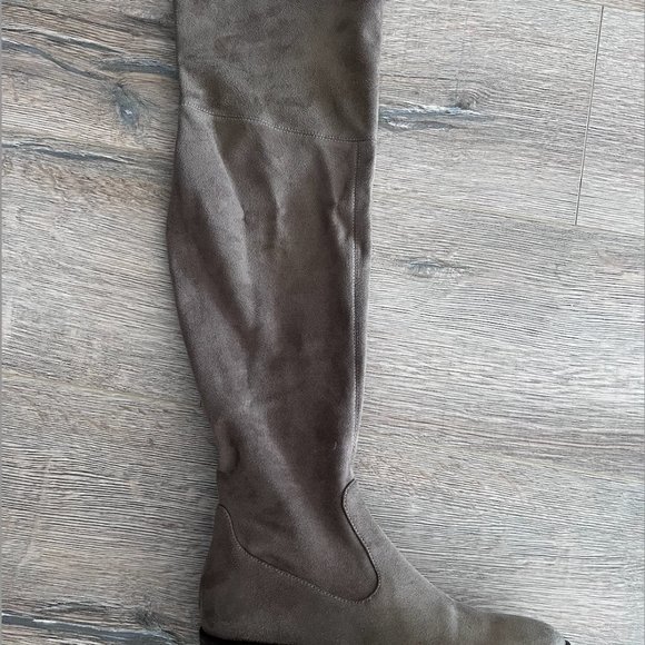 Grey/beige Over the knee boots - Picture 3 of 7